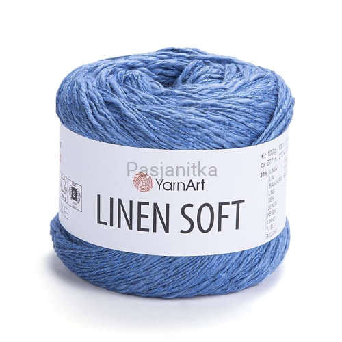 Włóczka Linen Soft 7318 niebieski