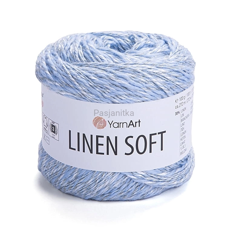Włóczka Linen Soft 7319 błękit