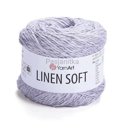 Włóczka Linen Soft 7320 jasny szary