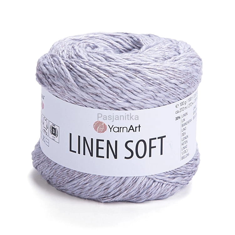 Włóczka Linen Soft 7320 jasny szary