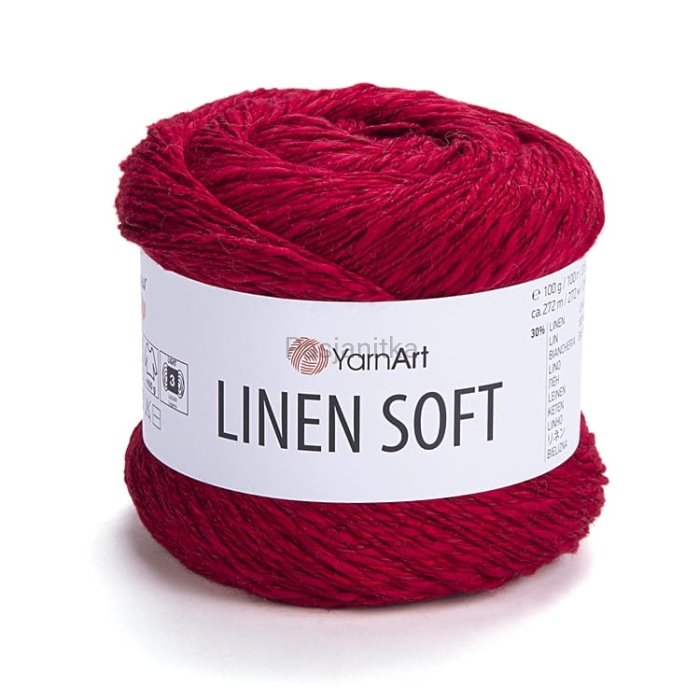Włóczka Linen Soft 7323 czerwony