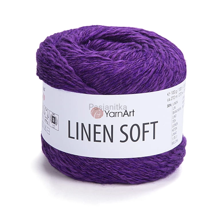Włóczka Linen Soft 7324 fioletowy