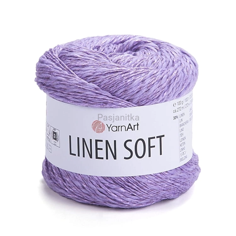 Włóczka Linen Soft 7325 jasny fiolet