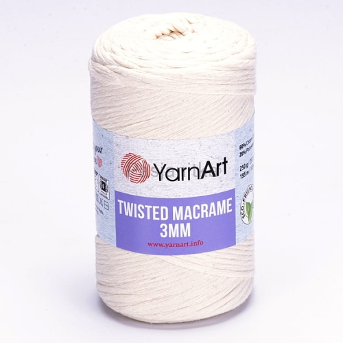 Sznurek Twisted Macrame 3 mm 752 ecru