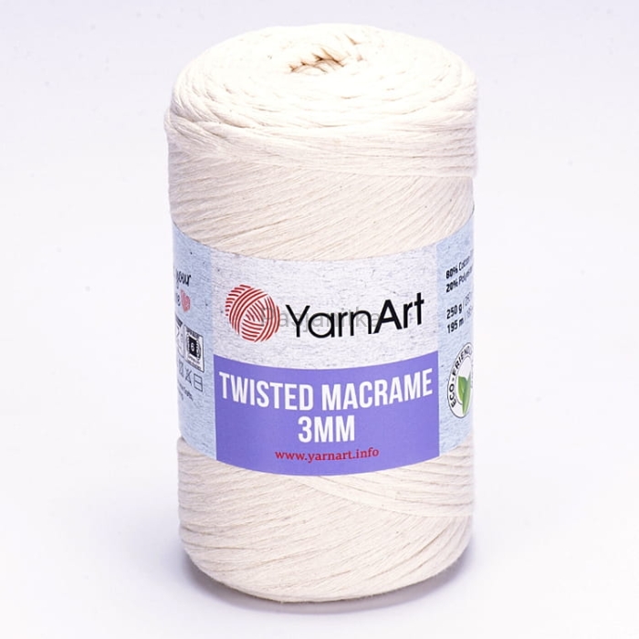 Sznurek Twisted Macrame 3 mm 752 ecru