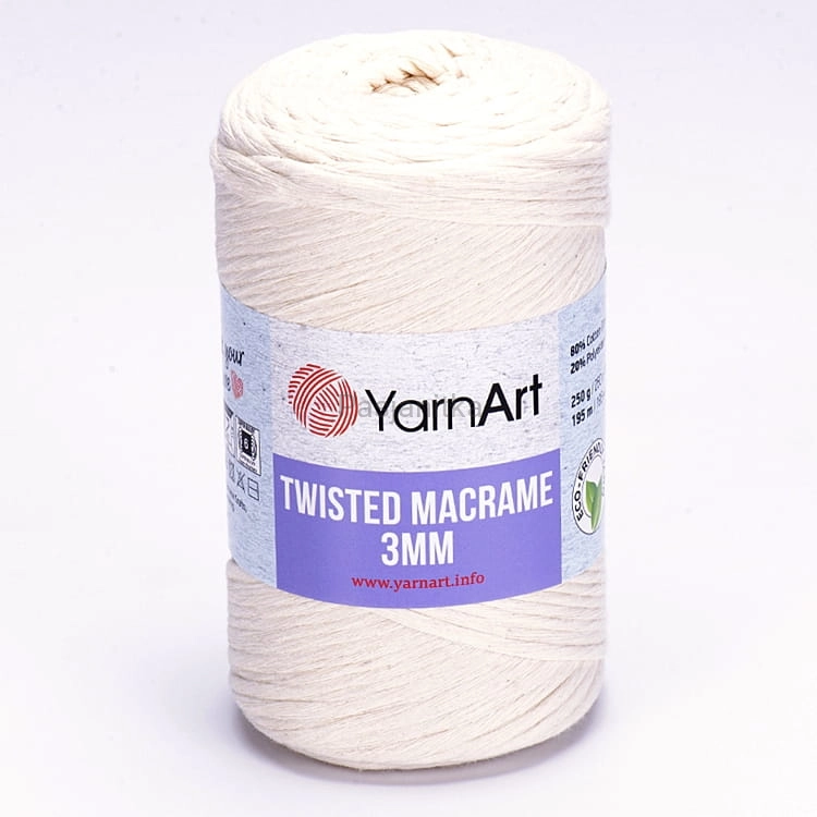 Sznurek Twisted Macrame 3 mm 752 ecru