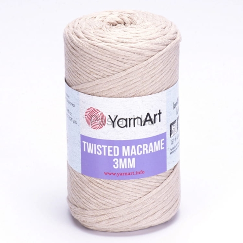 Sznurek Twisted Macrame 3 mm 753 jasny beż