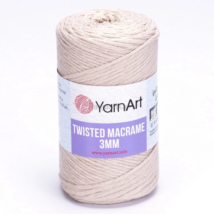 Sznurek Twisted Macrame 3 mm 753 jasny beż