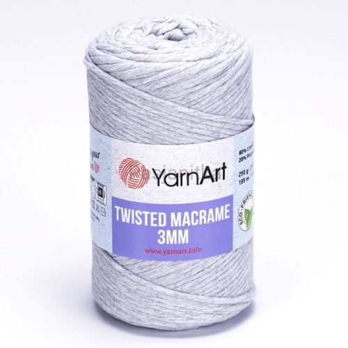 Sznurek Twisted Macrame 3 mm 756 jasny szary