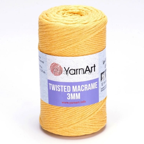 Sznurek Twisted Macrame 3 mm 764 żółty