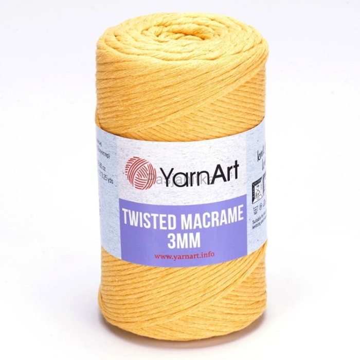 Sznurek Twisted Macrame 3 mm 764 żółty