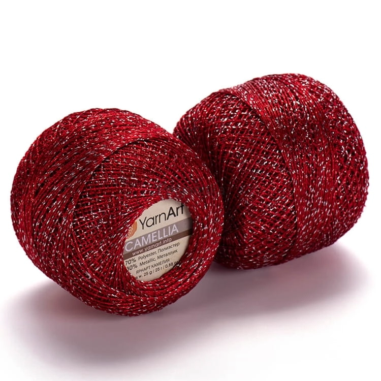 Kordonek Camellia Yarn Art 416 czerwony