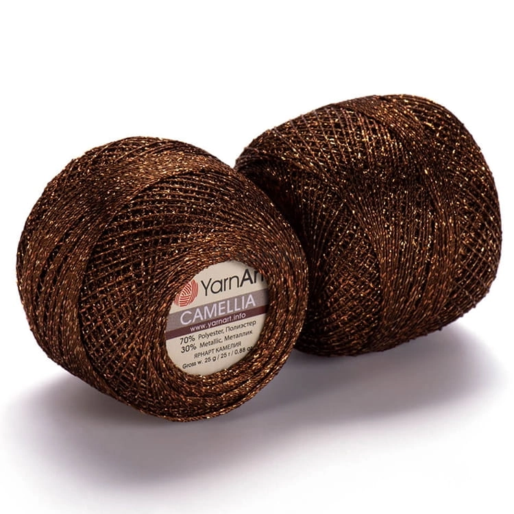 Kordonek Camellia Yarn Art 422 brązowy
