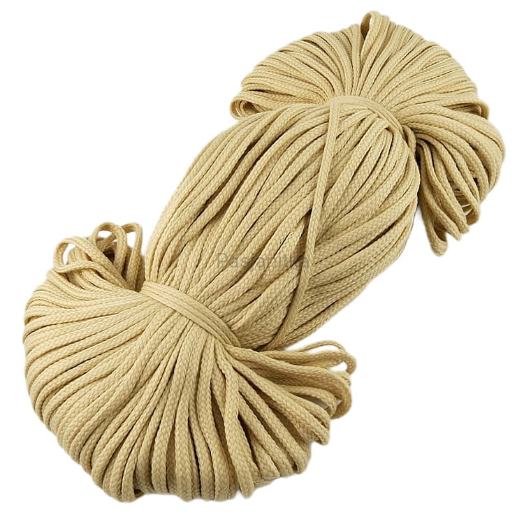 Sznurek poliestrowy 4 mm półpłaski / jasny beż