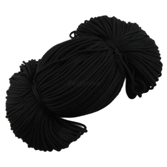 Sznurek poliestrowy 3 mm / czarny