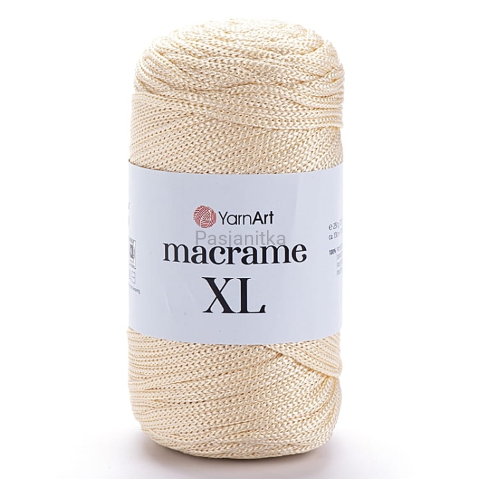 Sznurek Macrame XL 3 mm / 165 krem