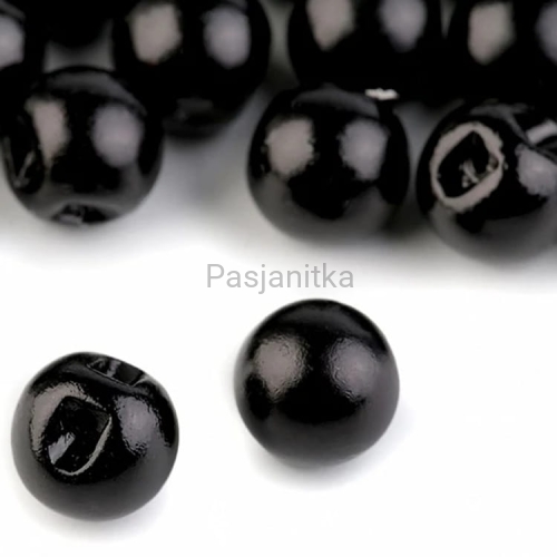 Guzik perełka 1 cm czarny