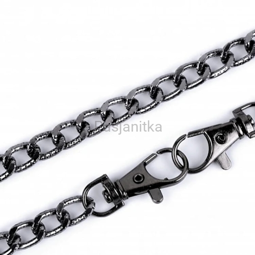 Łańcuszek do torebki z reliefem 120 cm / czarny
