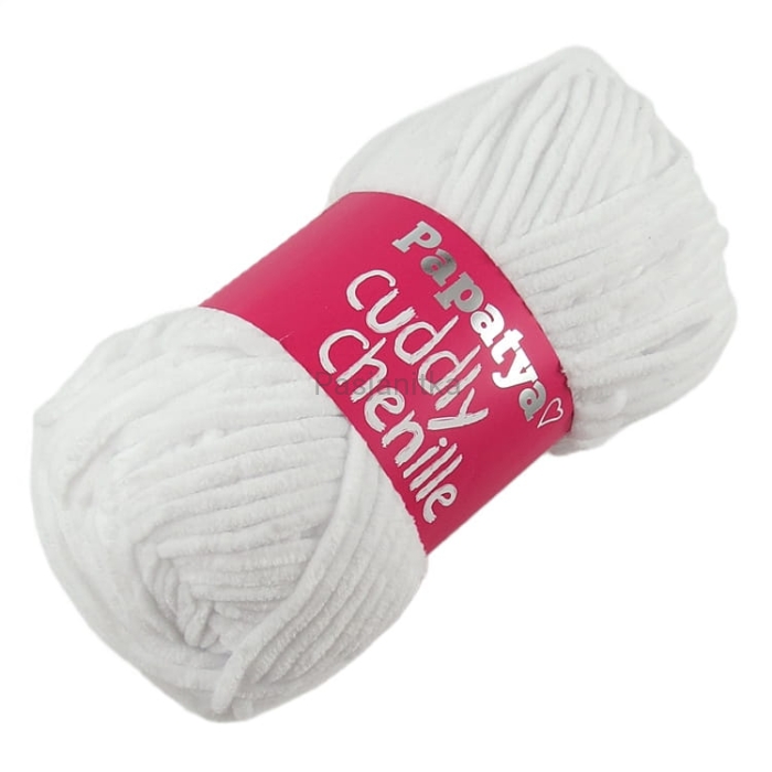 Włóczka Cuddly Chenille / 1000 biały
