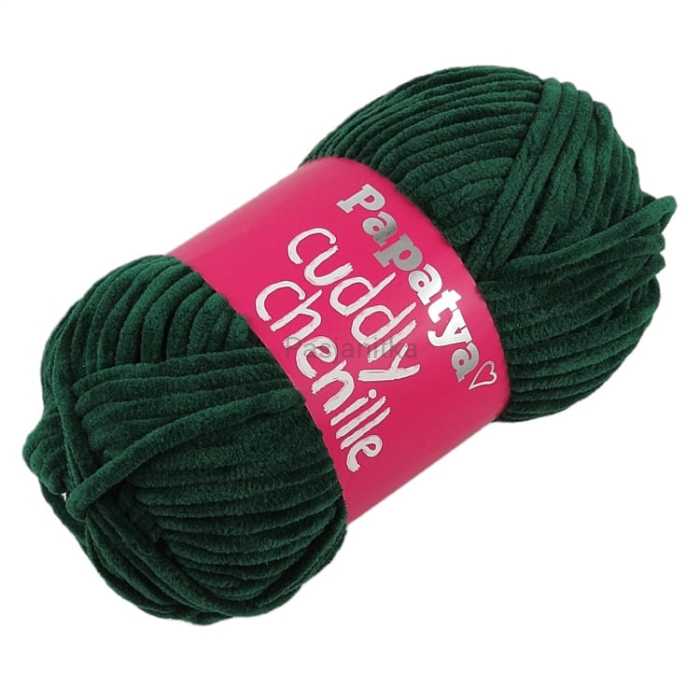 Włóczka Cuddly Chenille / 6635 butelkowa zieleń