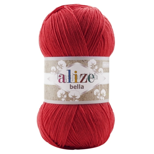 Włóczka Bella 56 czerwony 100 g