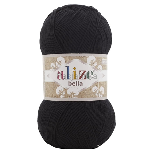 Włóczka Bella 60 czarny 100 g