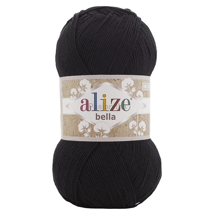 Włóczka Bella 60 czarny 100 g