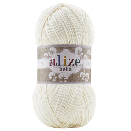 Włóczka Bella 62 jasny krem 100 g