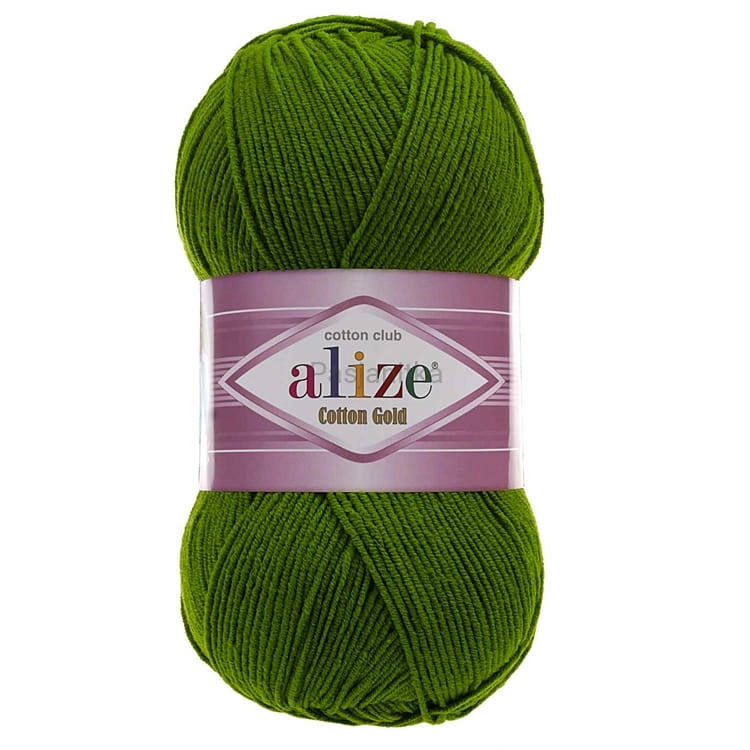 Włóczka Cotton Gold 35 ciemny zielony