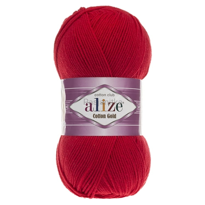 Włóczka Cotton Gold 56 czerwony