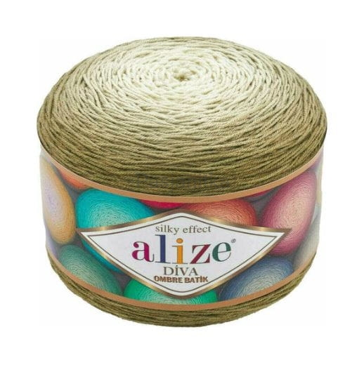Włóczka Diva Ombre Batik 7374 beż/zieleń