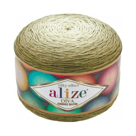 Włóczka Diva Ombre Batik 7374 beż/zieleń