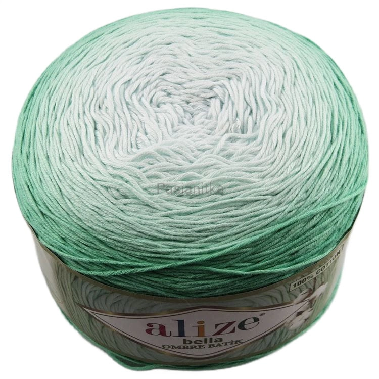 Włóczka Bella Ombre Batik 7408 mięta/zieleń