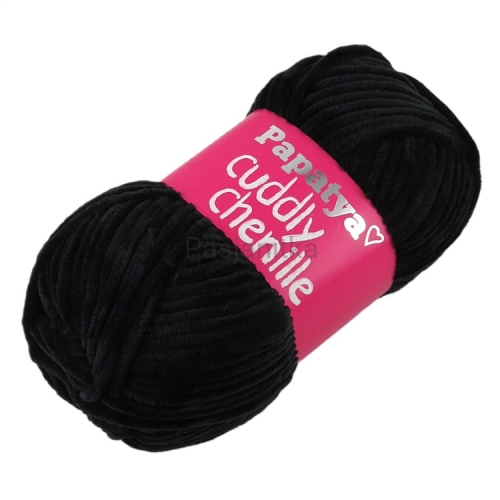 Włóczka Cuddly Chenille / 2000 czarny