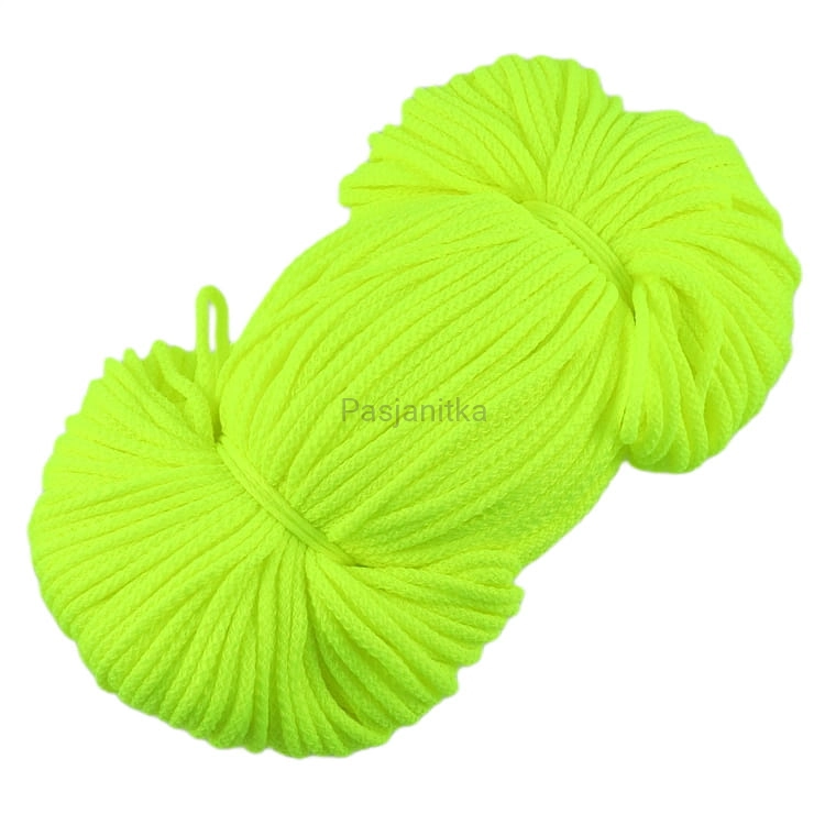 Sznurek poliestrowy 3 mm / żółty neon