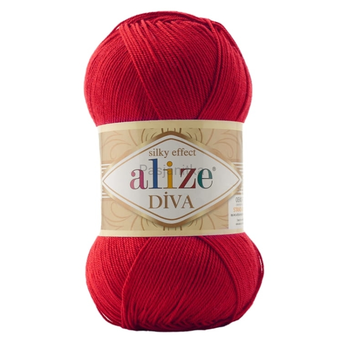 Włóczka Diva 106 czerwony