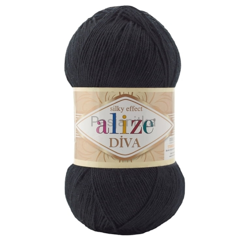 Włóczka Diva 60 czarny