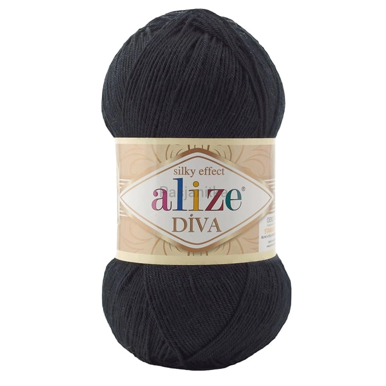 Włóczka Diva 60 czarny