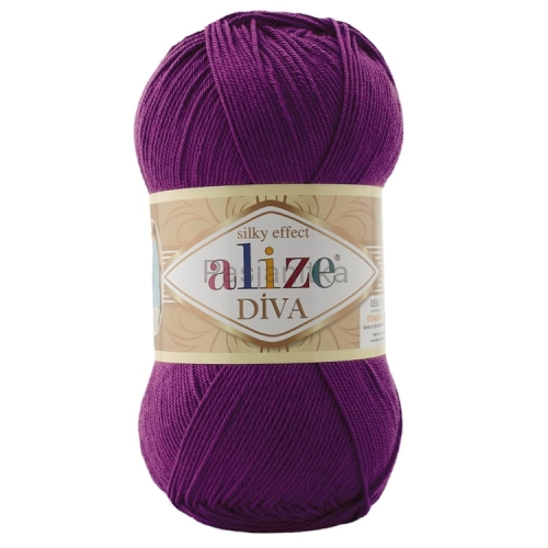 Włóczka Diva 297 śliwka