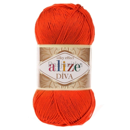 Włóczka Diva 37 pomarańcz/cegła