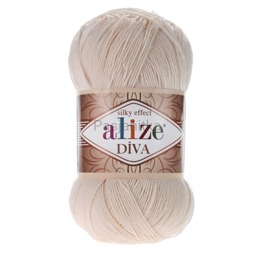 Włóczka Diva 383 ecru/ jasny beż
