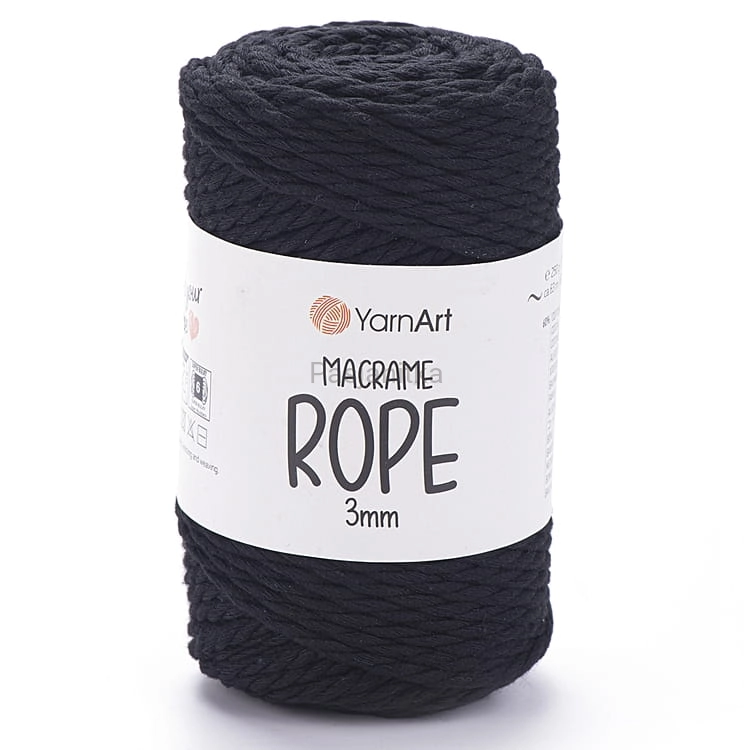 Sznurek Macrame Rope 3 mm / 750 czarny