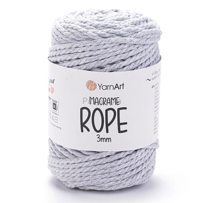 Sznurek Macrame Rope 3 mm / 756 jasny szary