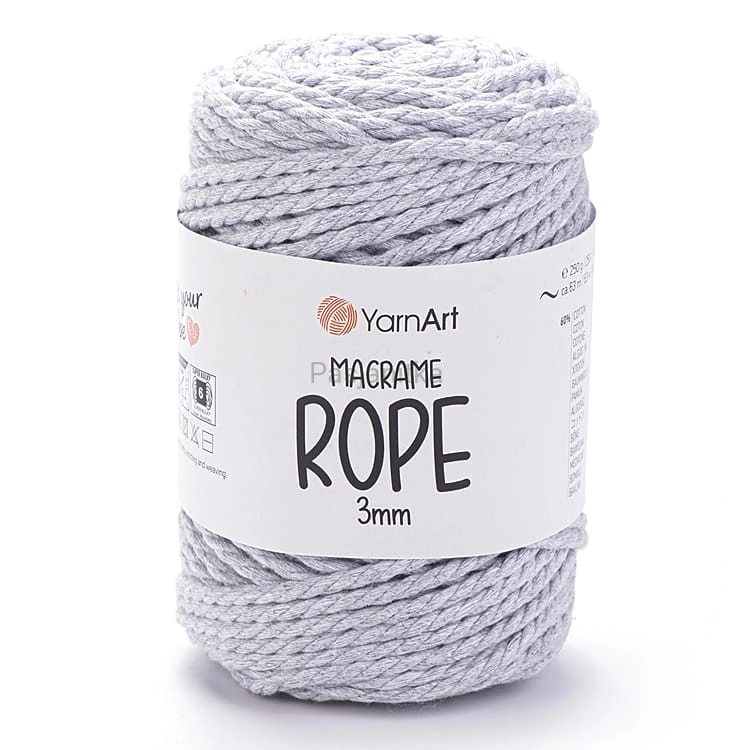 Sznurek Macrame Rope 3 mm / 756 jasny szary