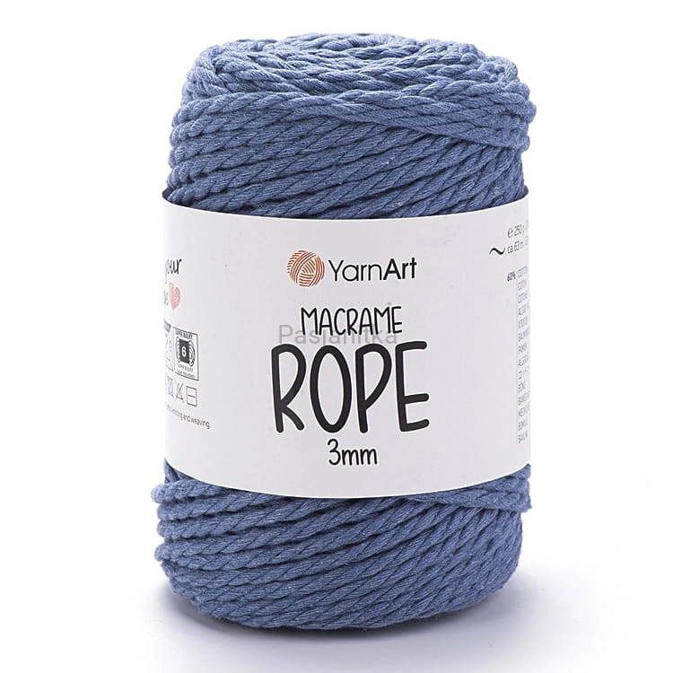 Sznurek Macrame Rope 3 mm / 761 jeans