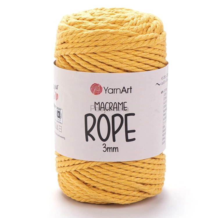 Sznurek Macrame Rope 3 mm / 764 żółty