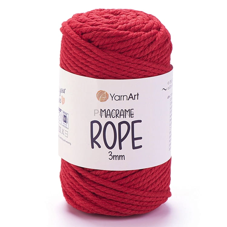 Sznurek Macrame Rope 3 mm / 773 czerwony