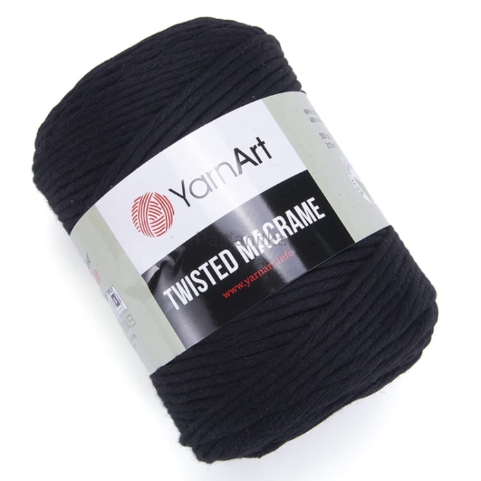 Sznurek Twisted Macrame 750 czarny