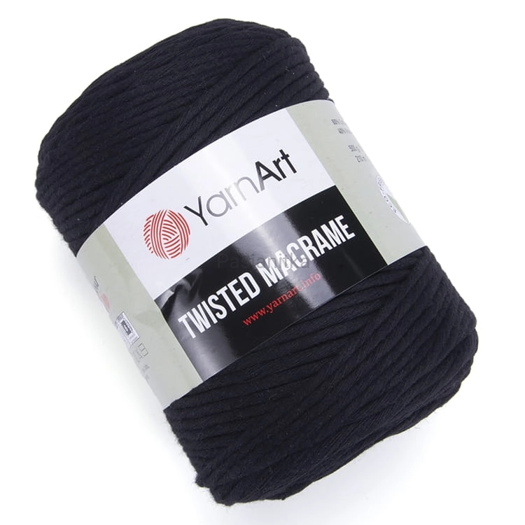 Sznurek Twisted Macrame 750 czarny