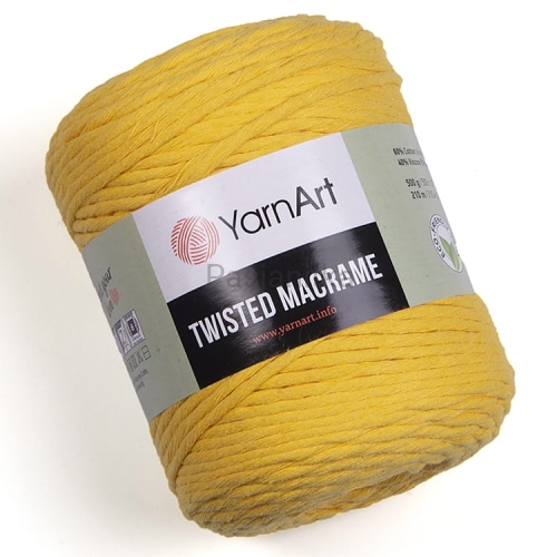 Sznurek Twisted Macrame 764 żółty